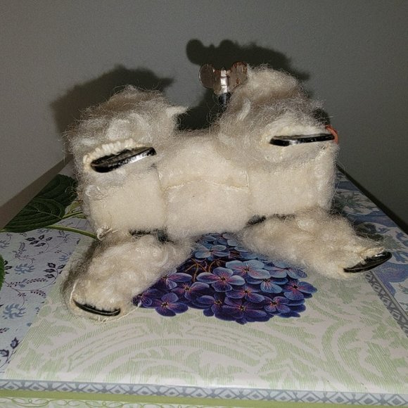 Vintage Wind Up Mechanical Walking Poodle Toy - Picture 7 of 9